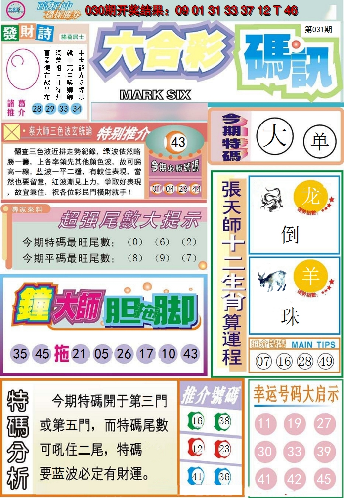 2025031期六合码讯