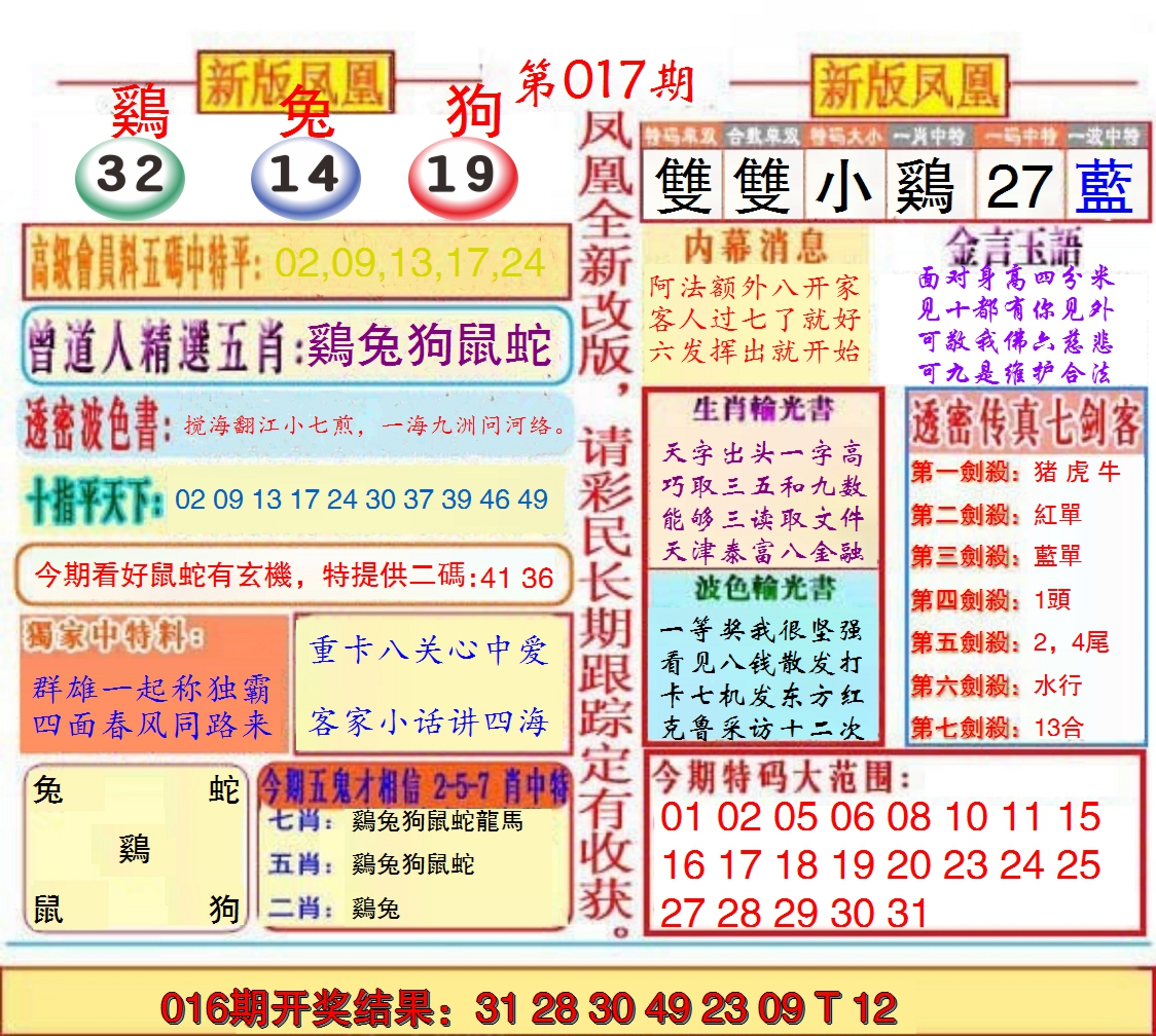 2025017期另二代凤凰报