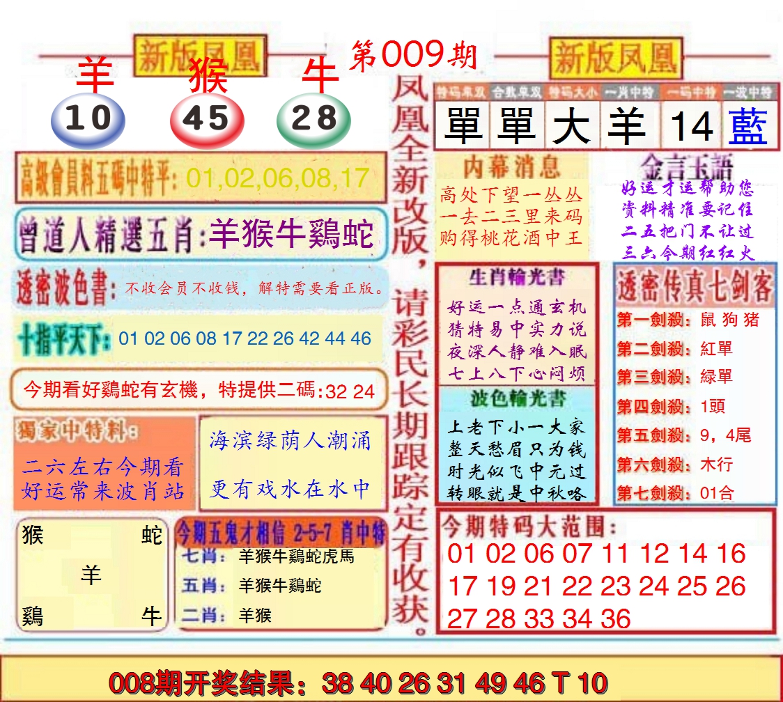 2025009期另二代凤凰报