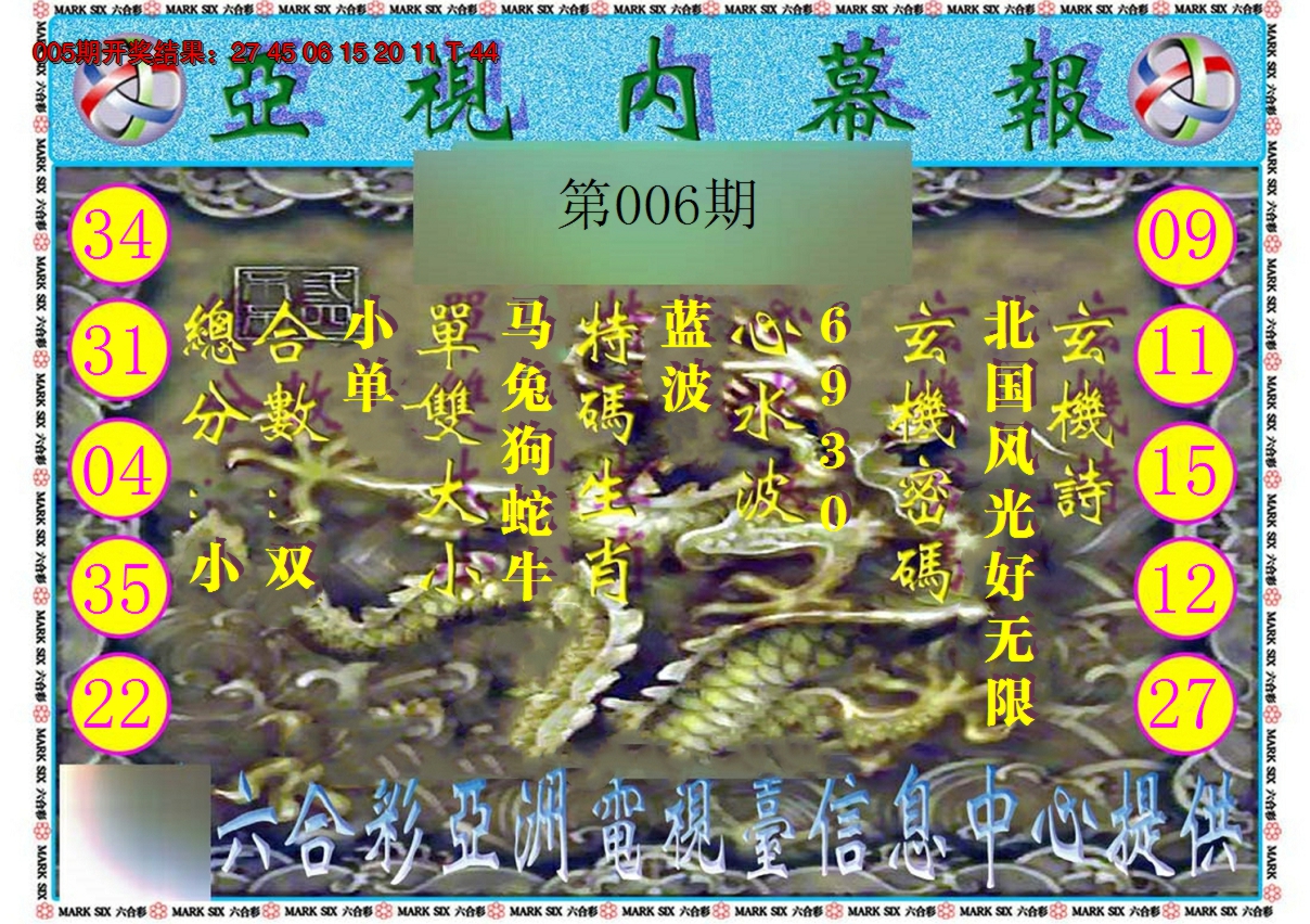 2025006期亚视内幕报