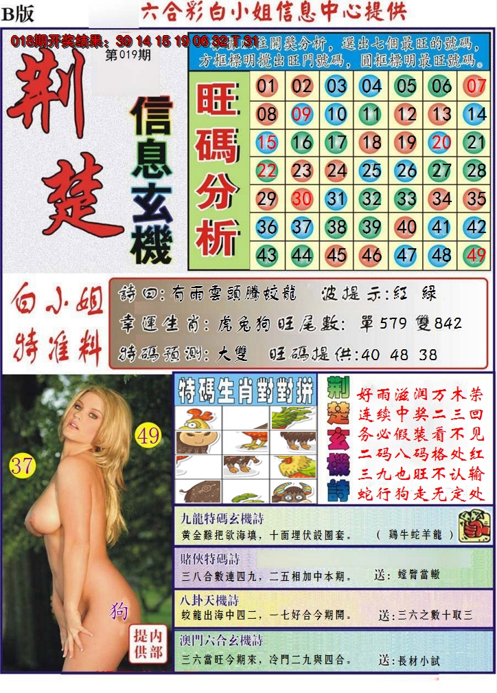 2025019期荆楚信息玄机B