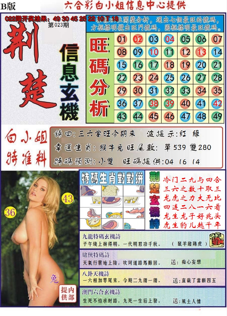 2025023期荆楚信息玄机B