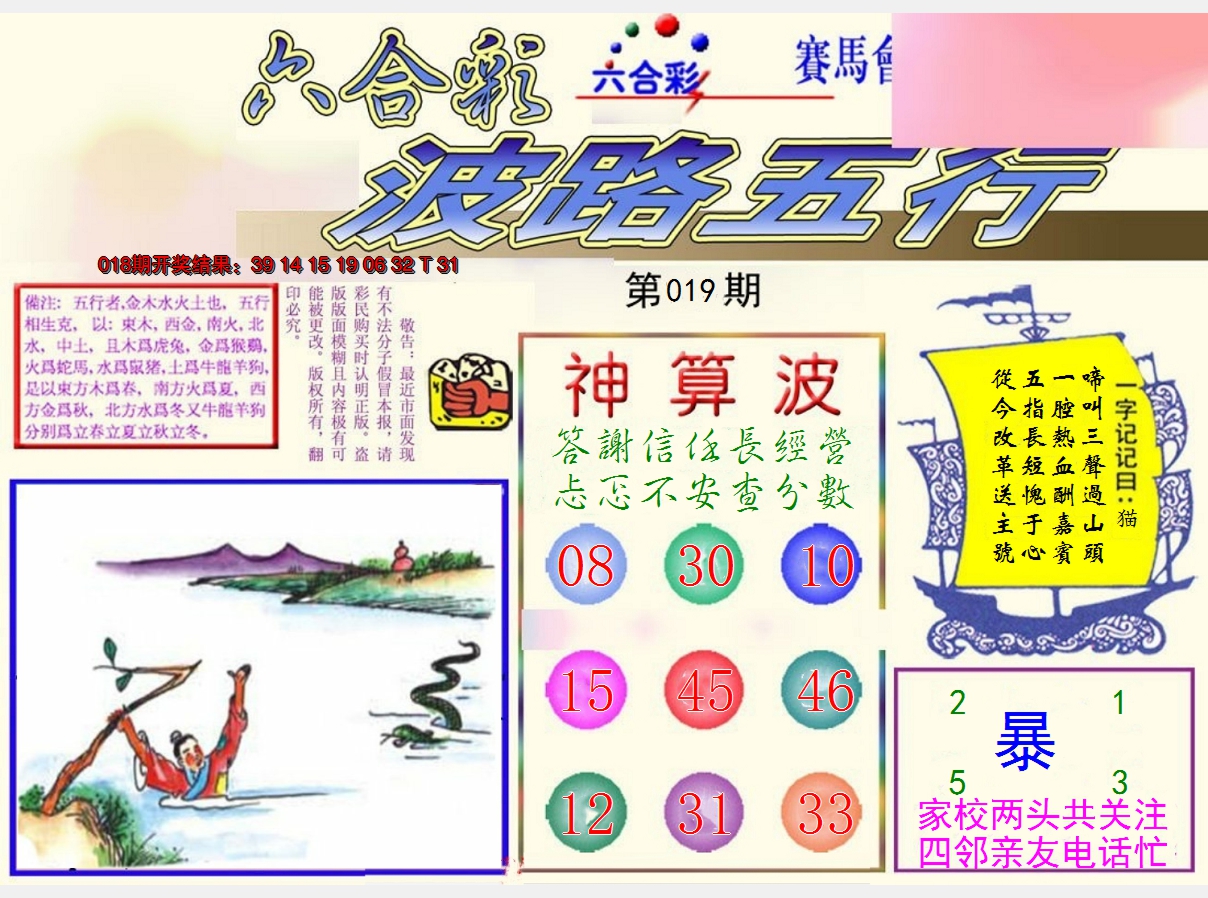 2025019期波路五行