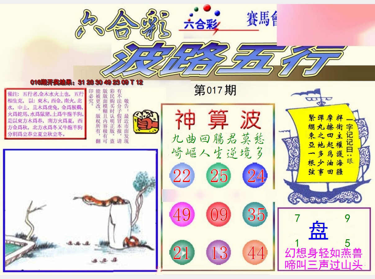 2025017期波路五行
