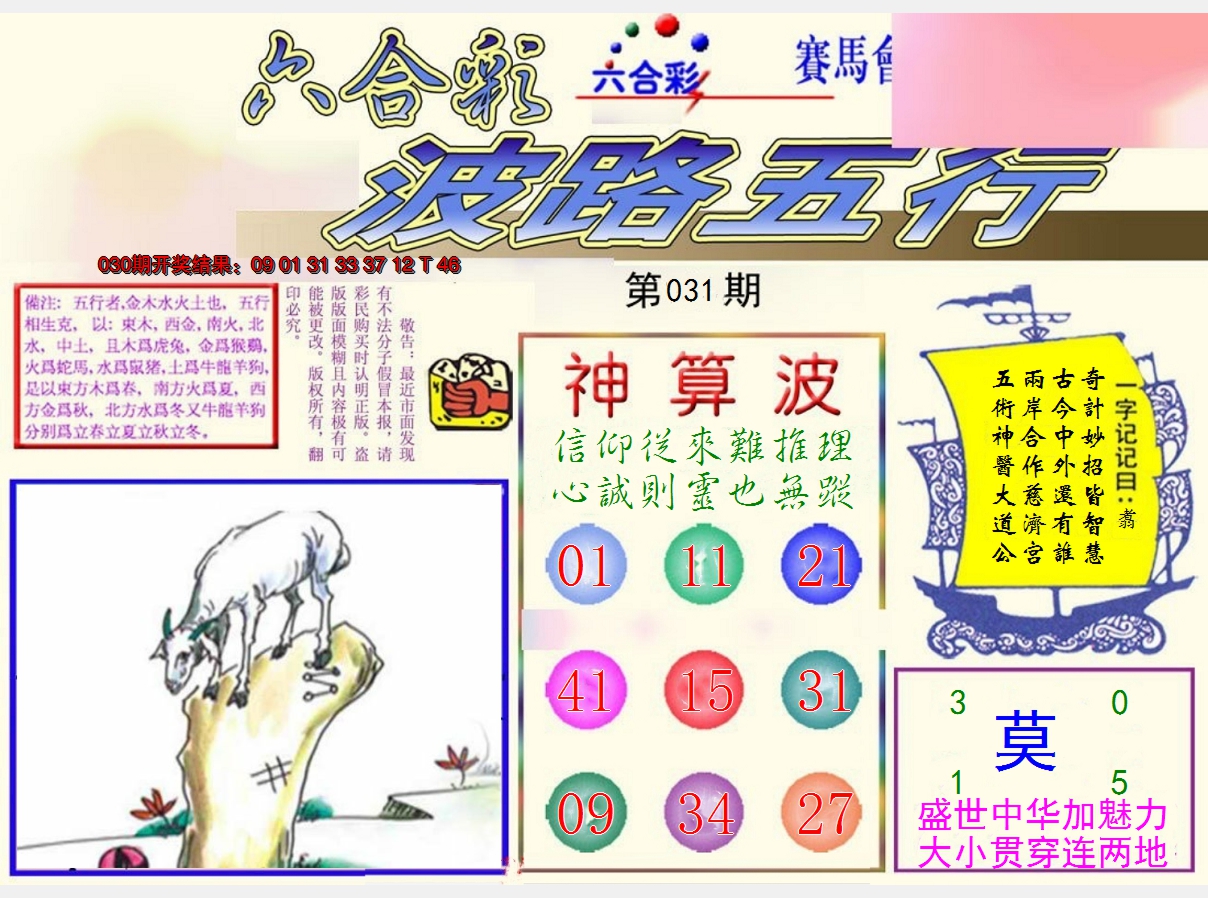 2025031期波路五行