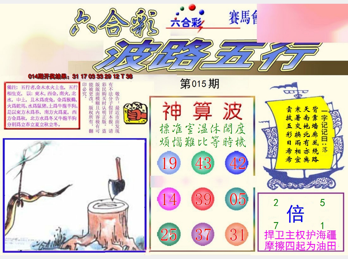 2025015期波路五行