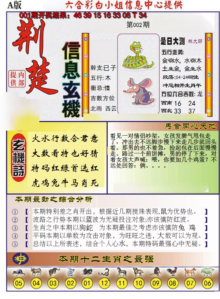 2025002期荆楚信息玄机A
