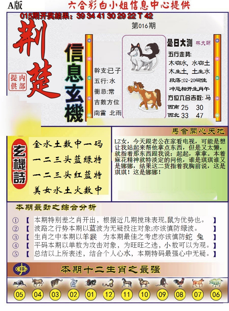 2025016期荆楚信息玄机A