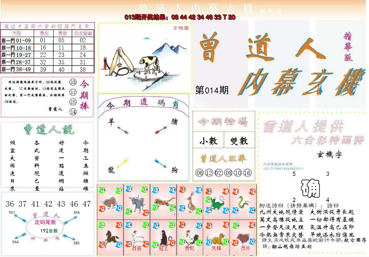 2025014期曾道人内幕精华版
