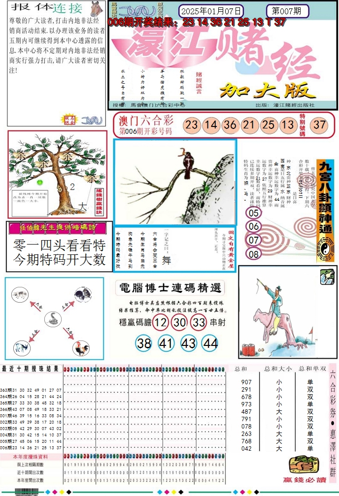 2025007期濠江赌经A加大版