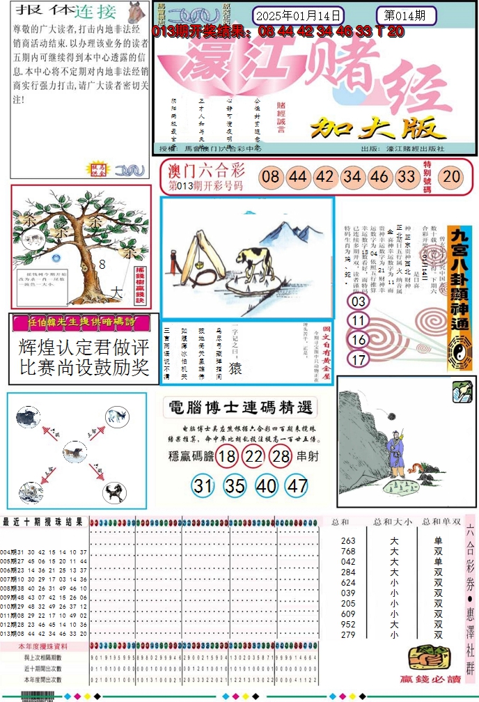 2025014期濠江赌经A加大版