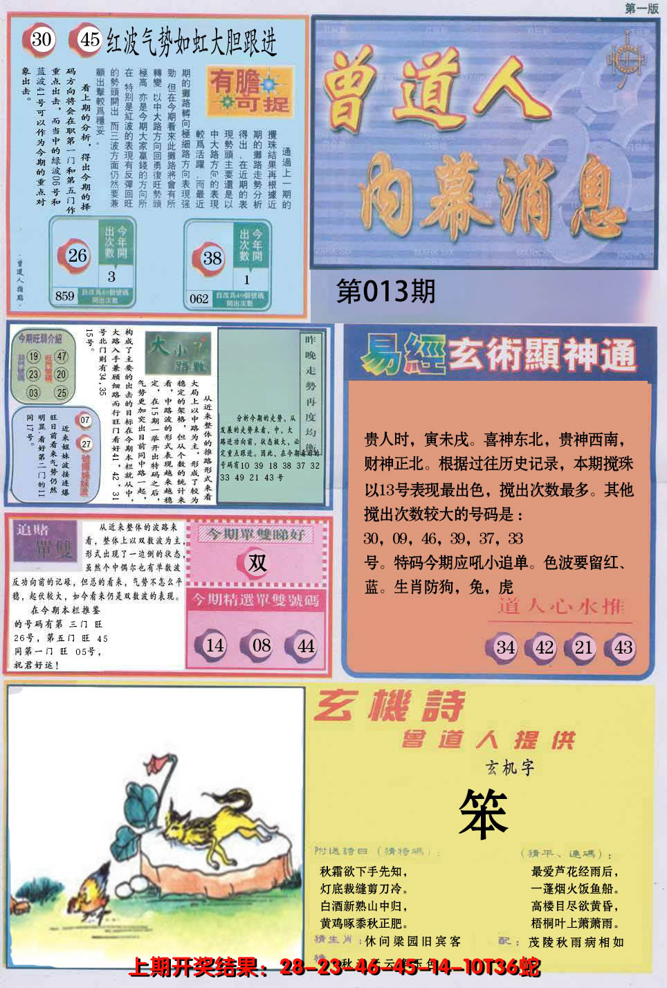 2025013期曾道人内幕消息A