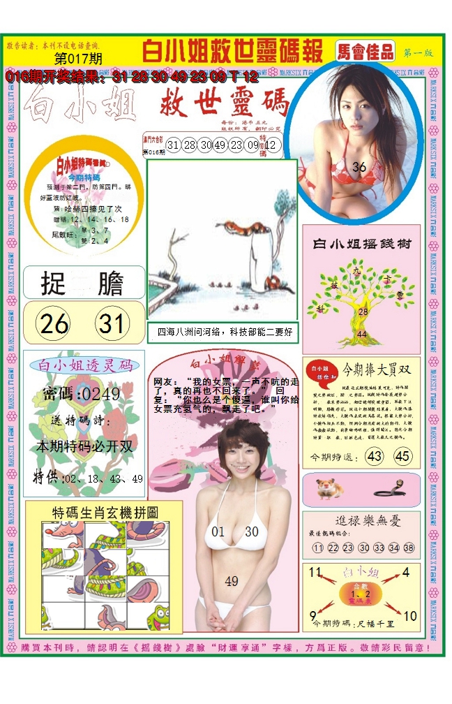 2025017期白小姐龙卷风A