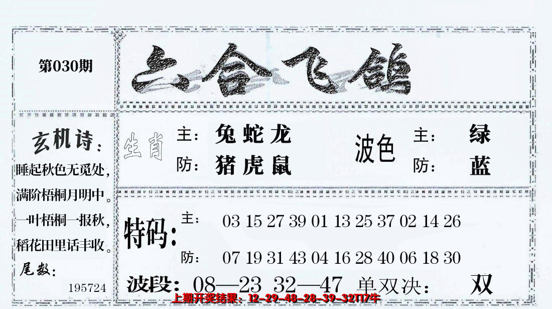 2025030期六合飞鸽