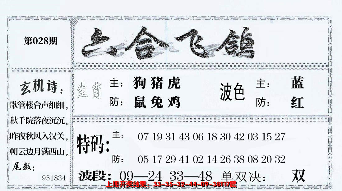 2025028期六合飞鸽