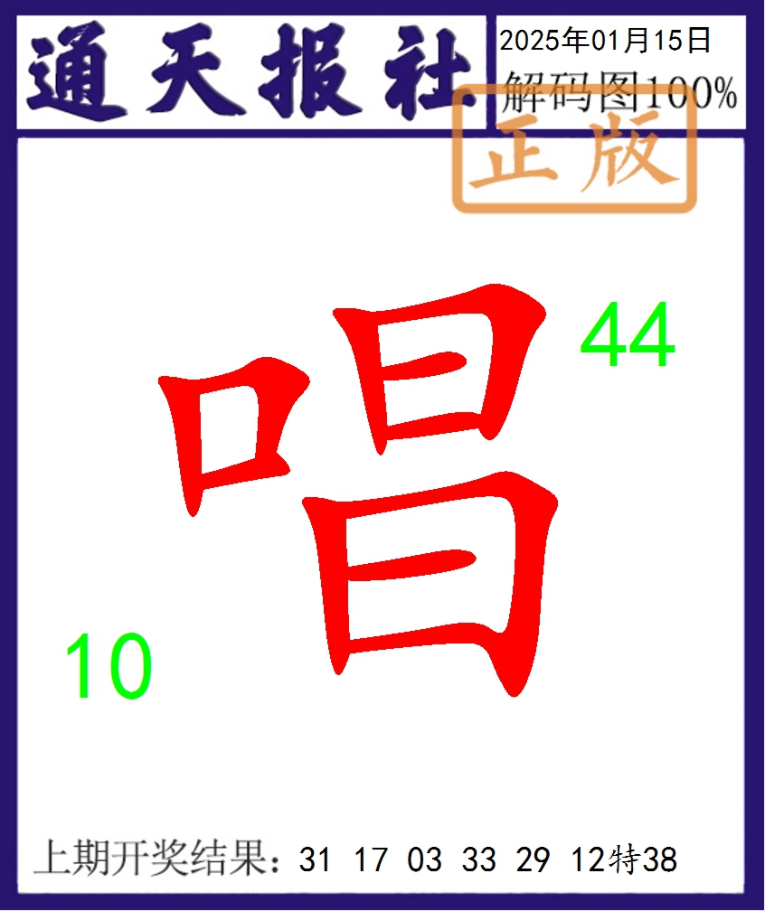 2025015期通天报解码图