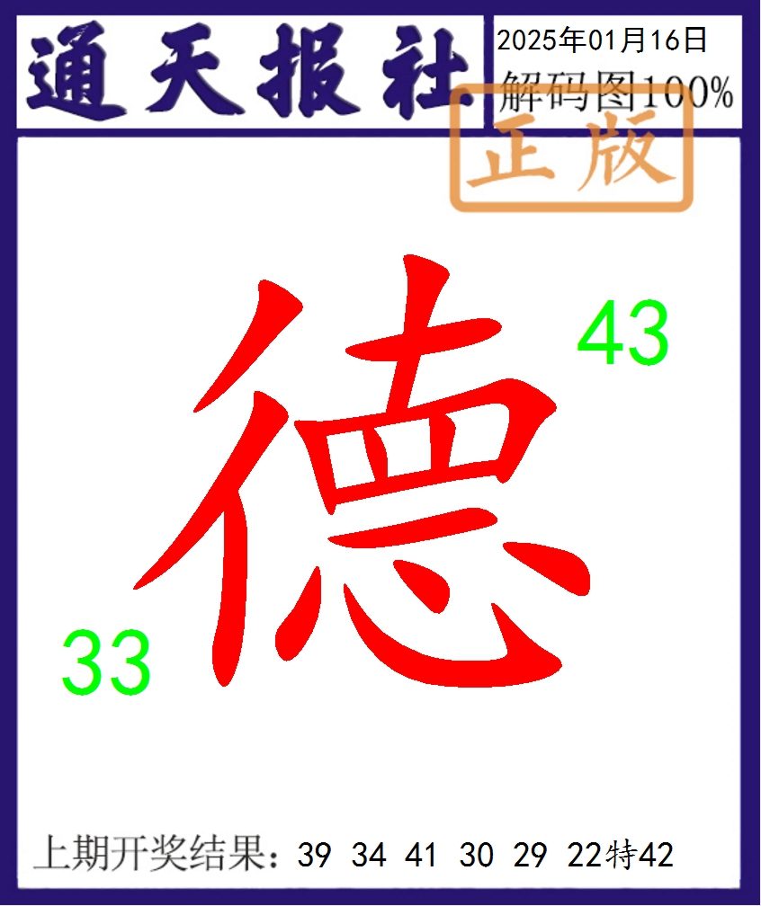 2025016期通天报解码图