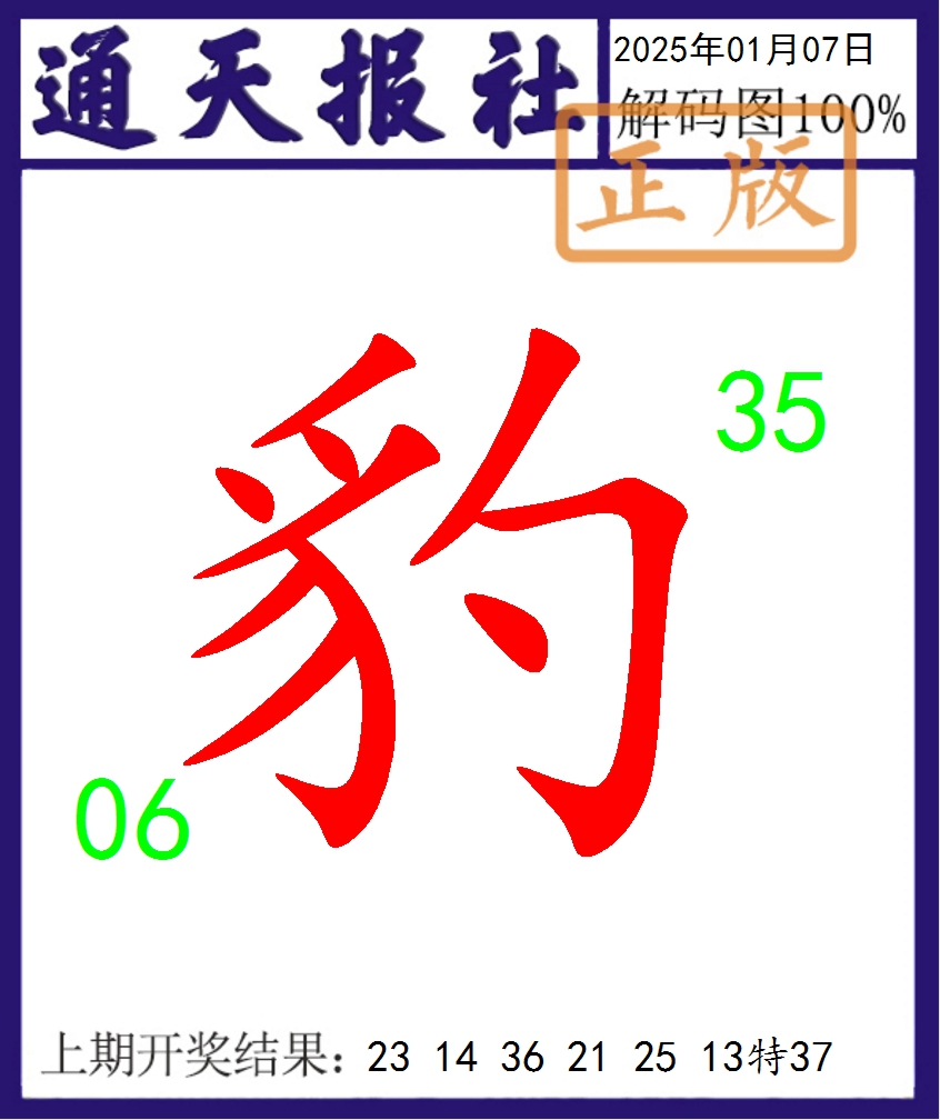 2025007期通天报解码图