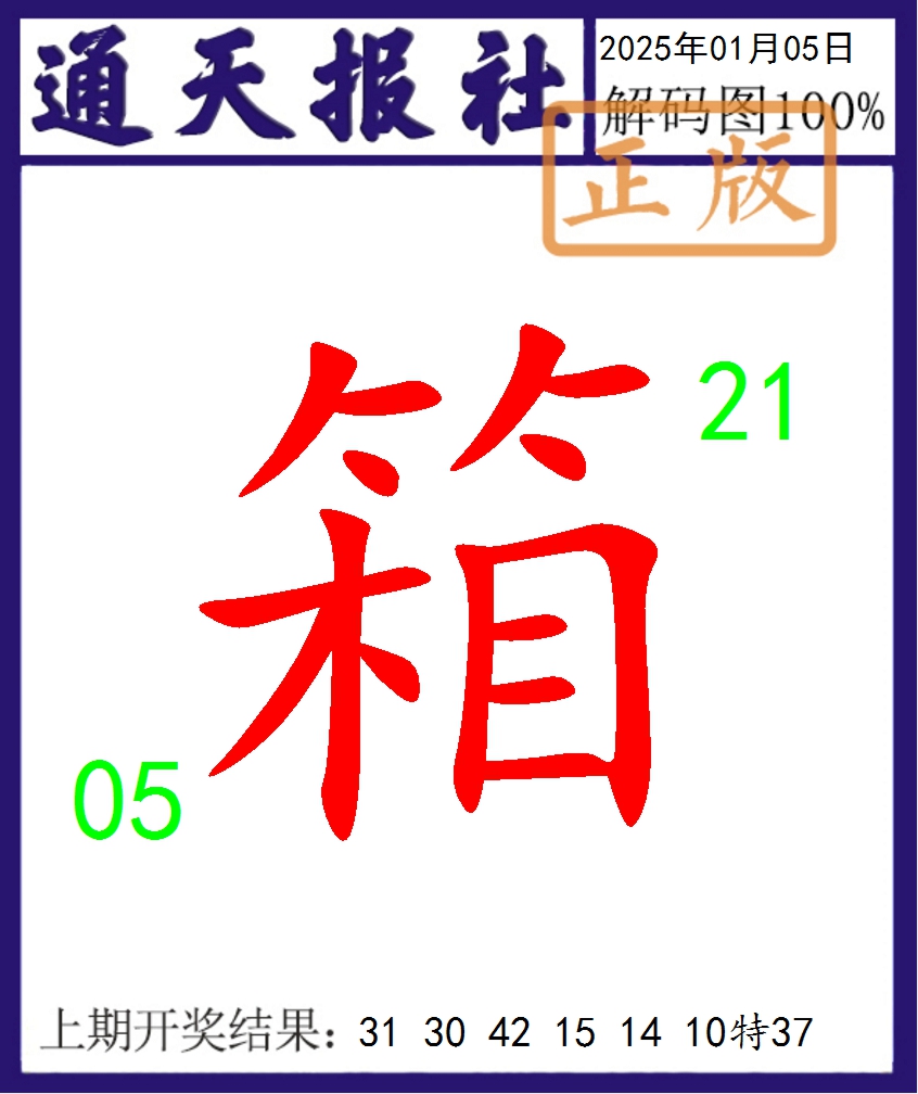 2025005期通天报解码图