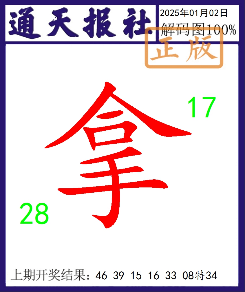 2025002期通天报解码图