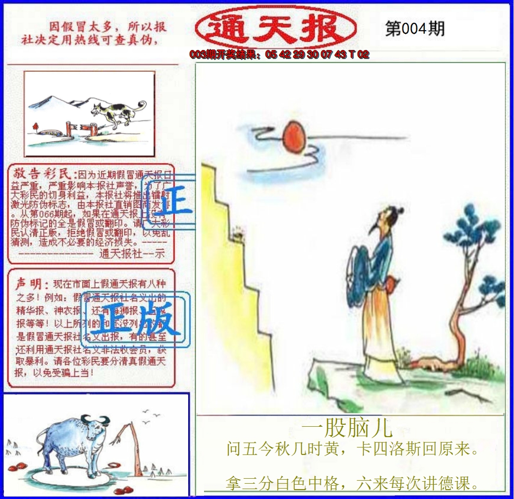 2025004期正版通天报