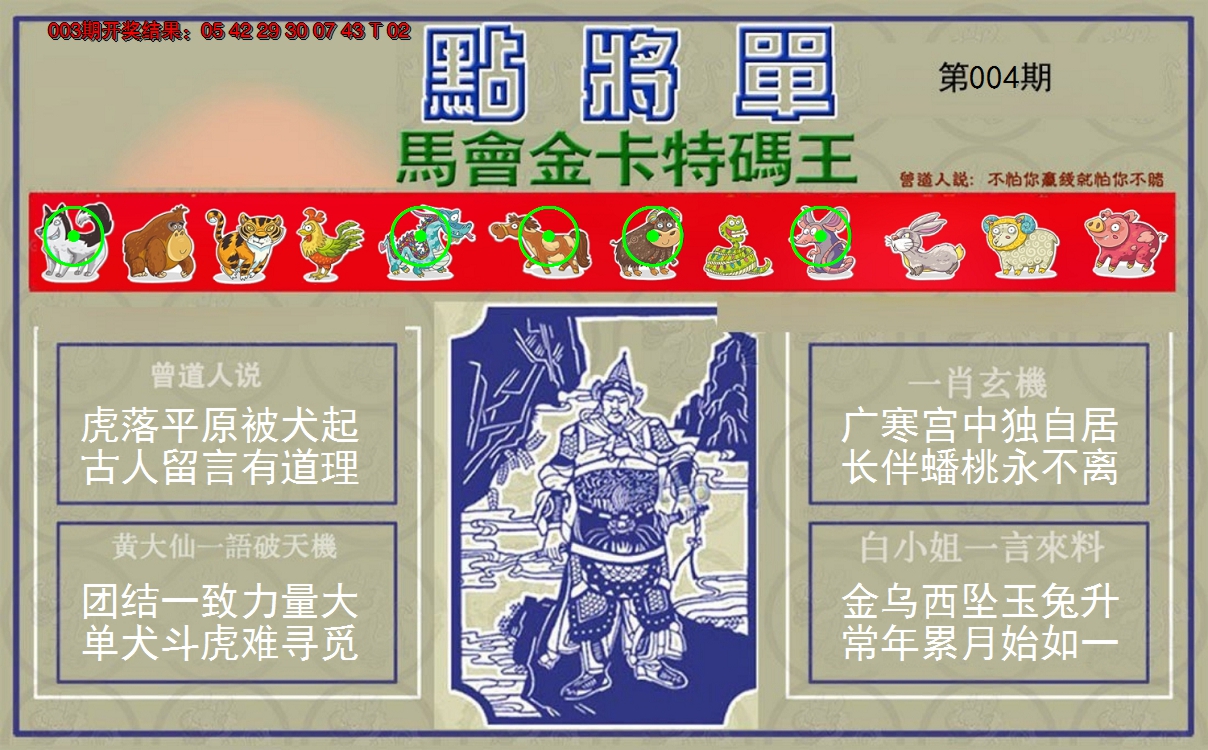 2025004期点将单