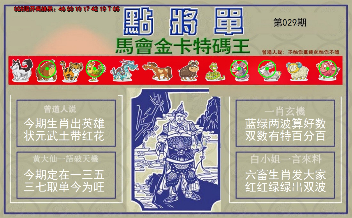 2025029期点将单