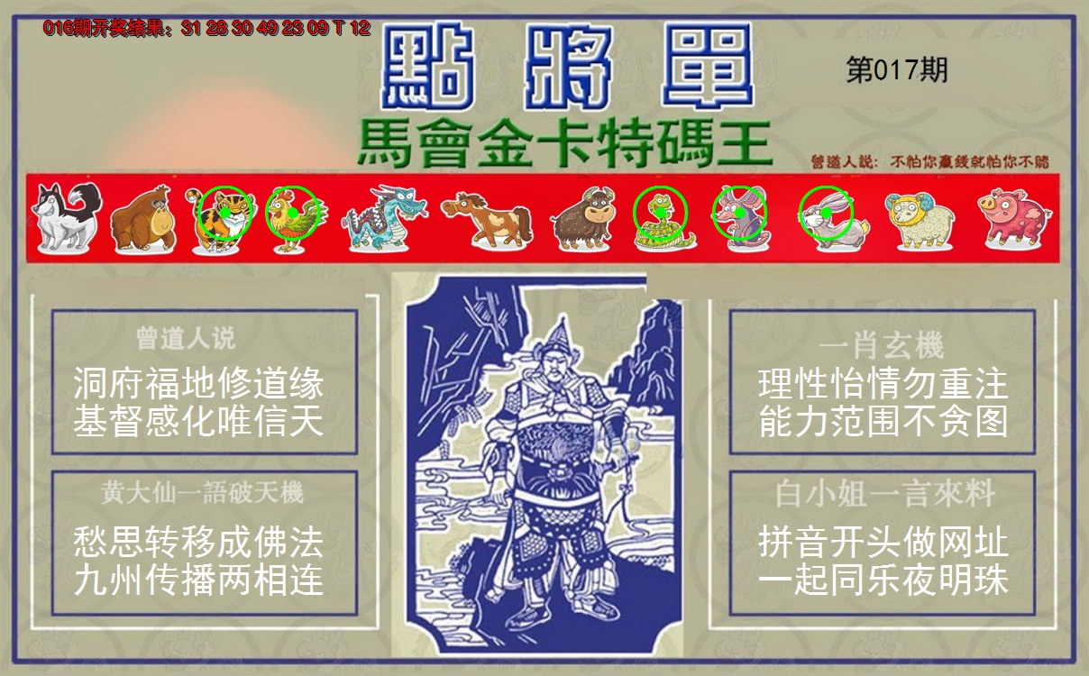2025017期点将单