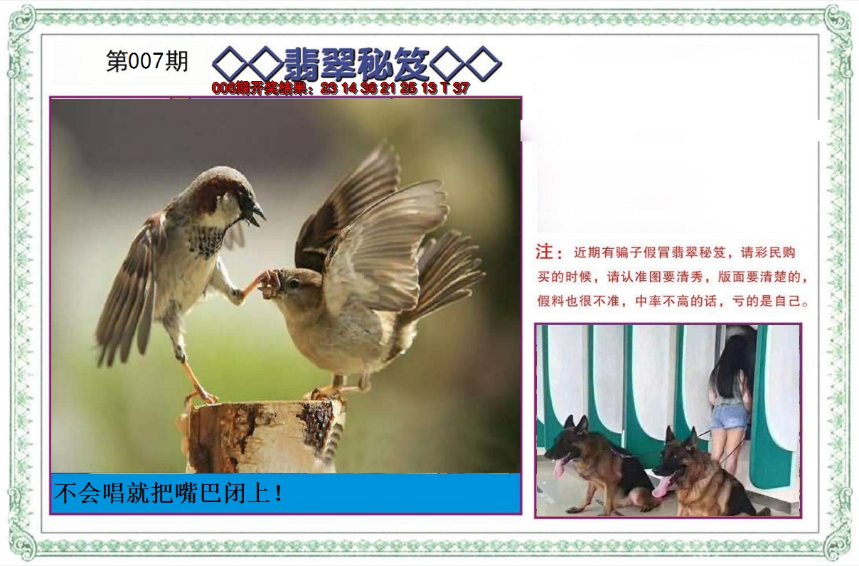 2025007期翡翠秘笈