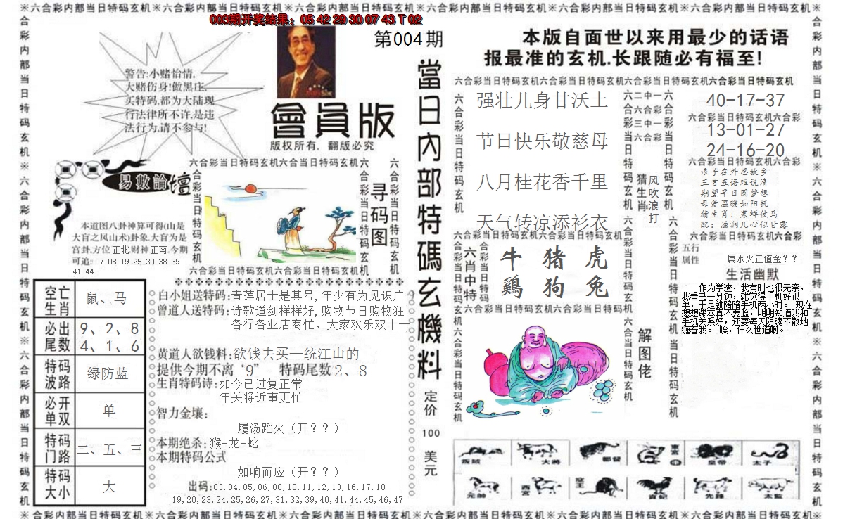 2025004期当日特码玄机报