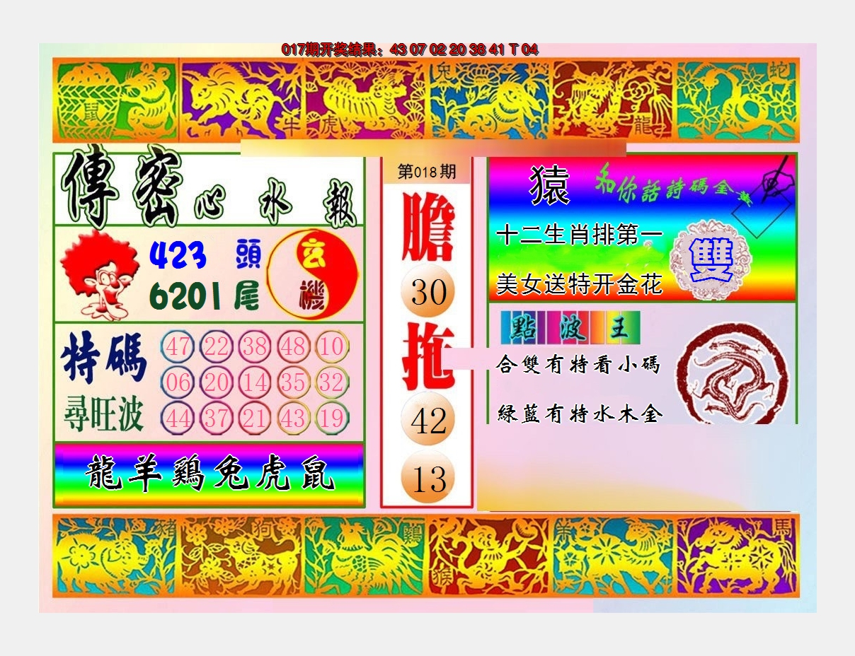 2025018期传密心水报