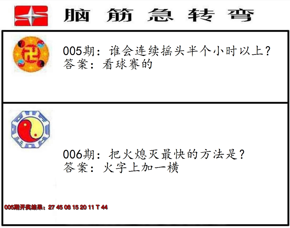 2025006期脑筋急转弯