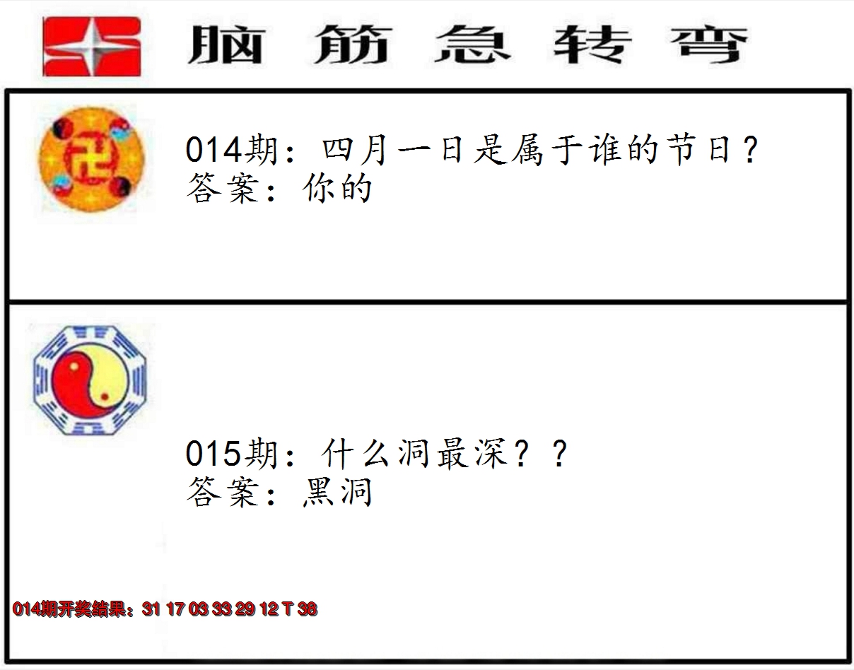 2025015期脑筋急转弯