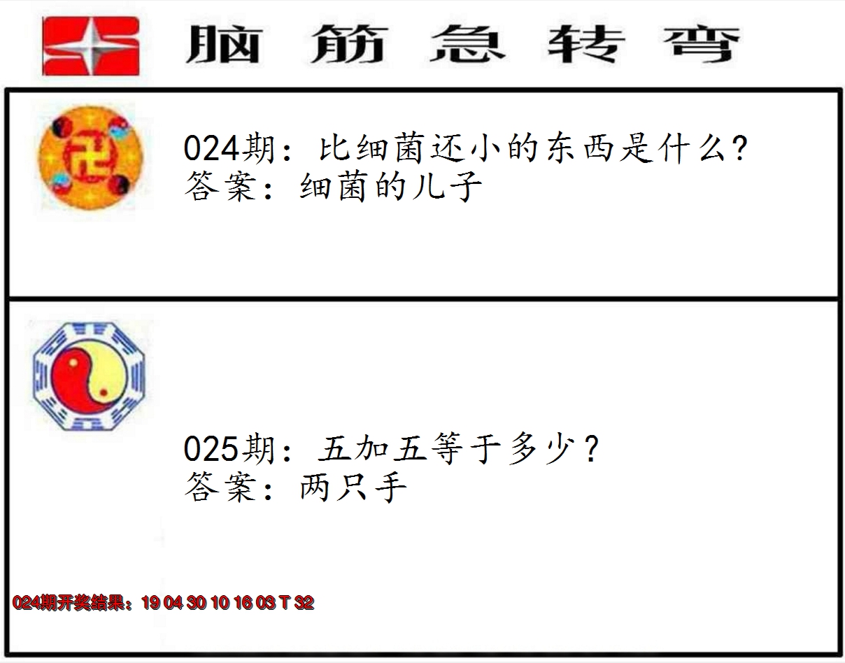 2025025期脑筋急转弯