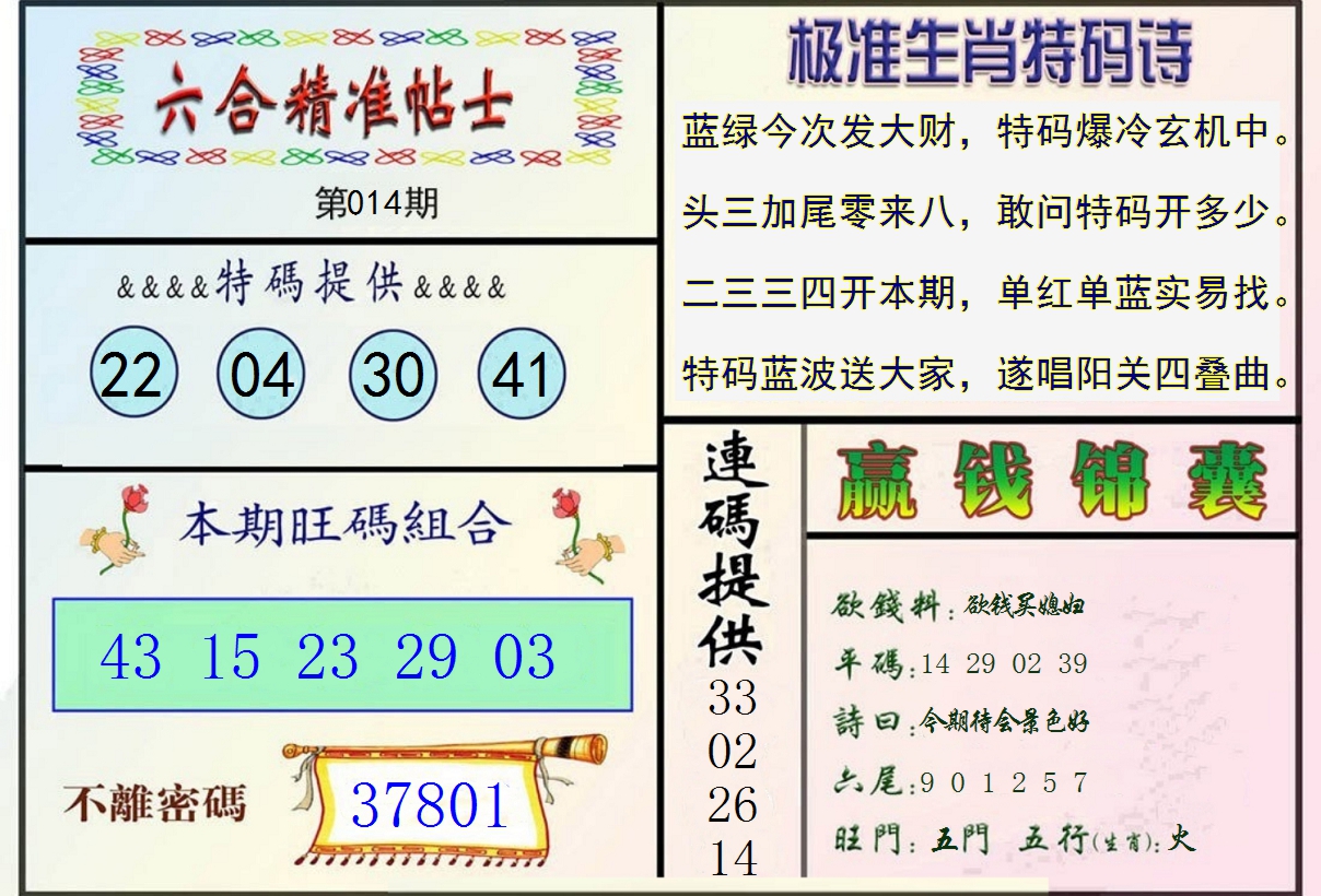2025014期精准贴士