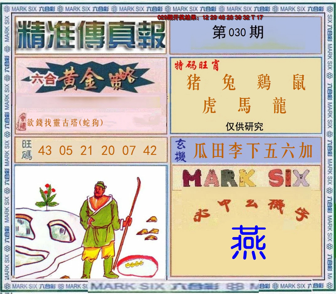 2025030期精准<傳真報>