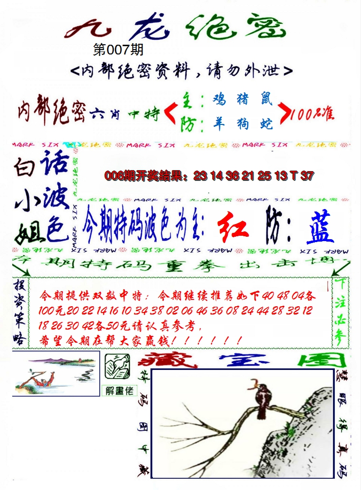 2025007期九龙密报