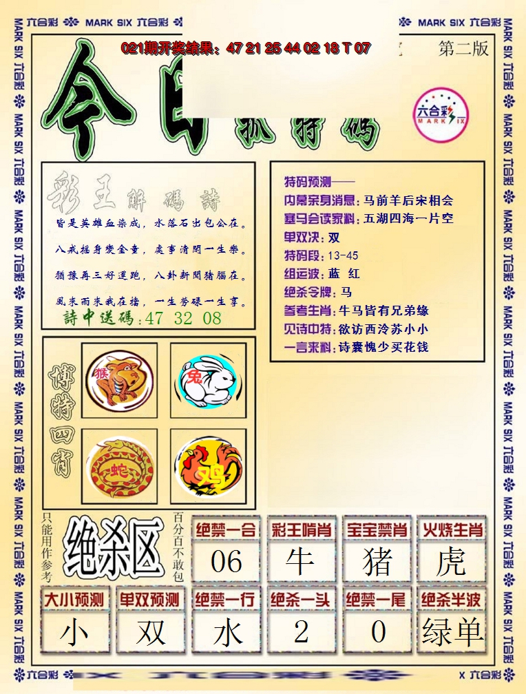 2025022期今日抓特码-B