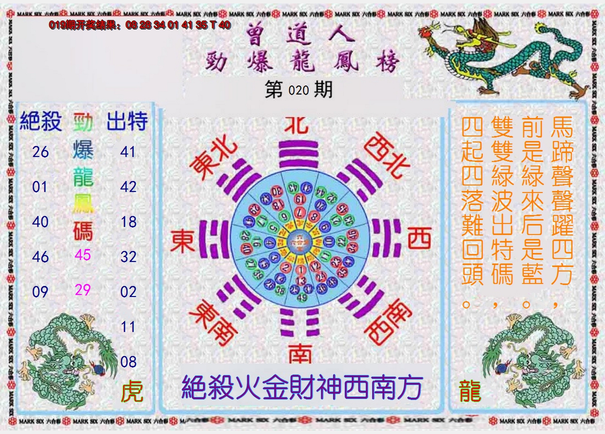 2025020期曾道人劲爆龙凤榜