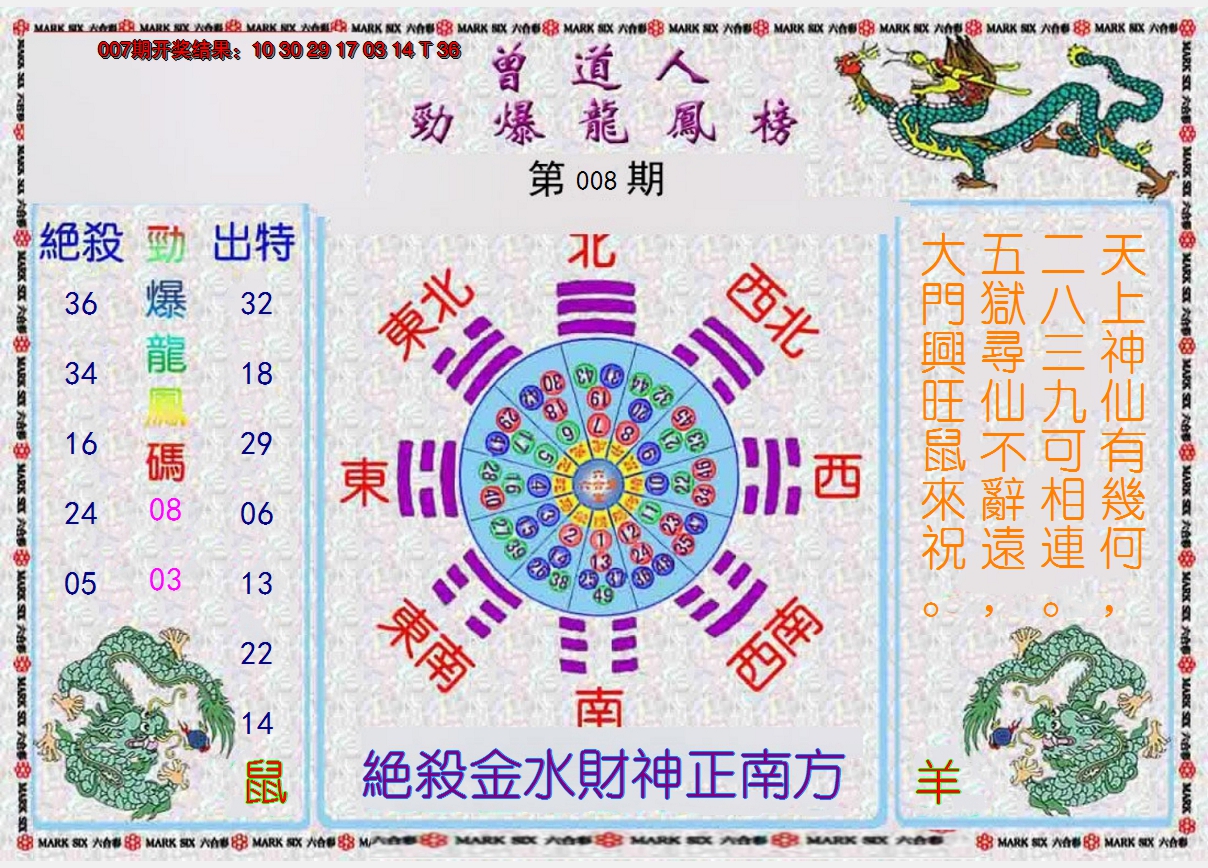2025008期曾道人劲爆龙凤榜