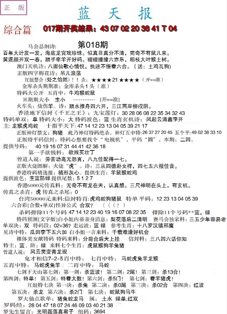 2025018期蓝天报A