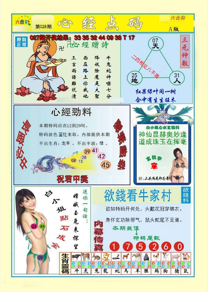 2025028期心经点码a