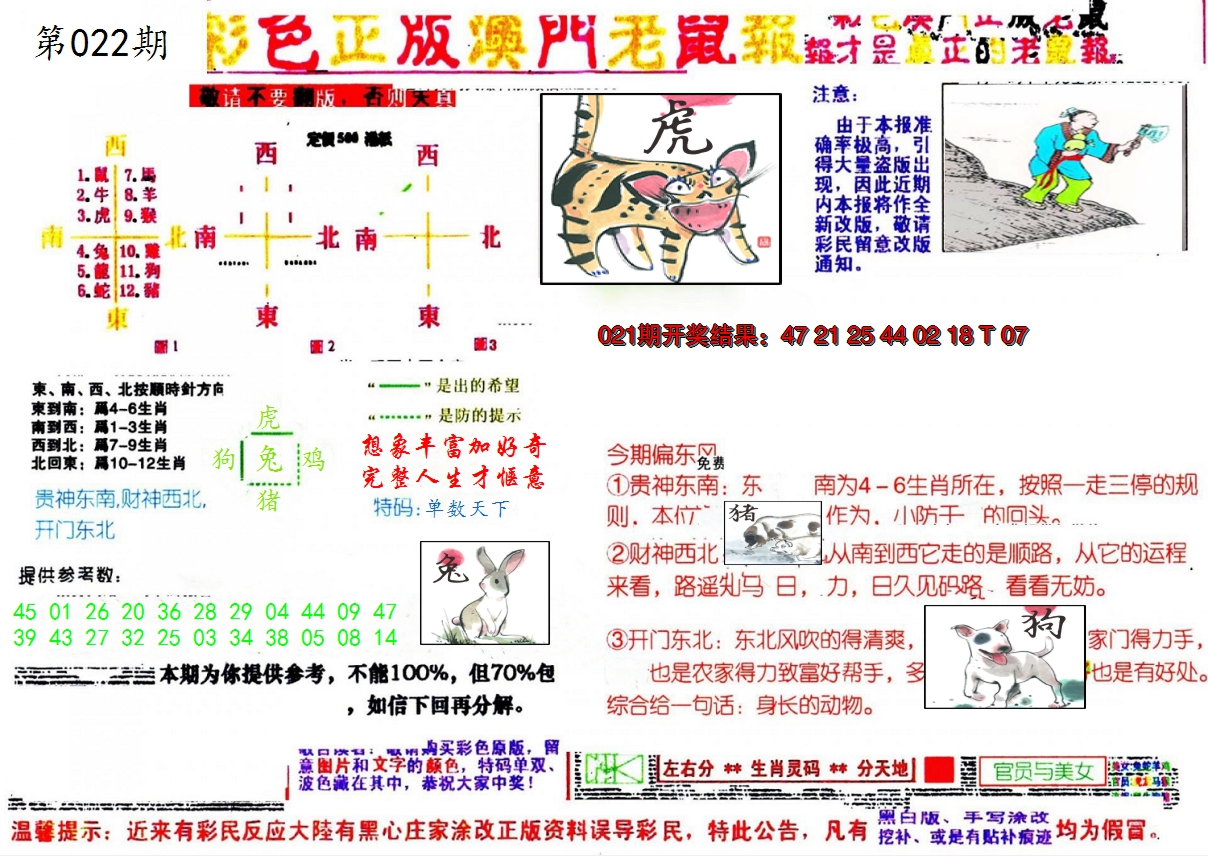 2025022期彩色正版澳门老鼠报