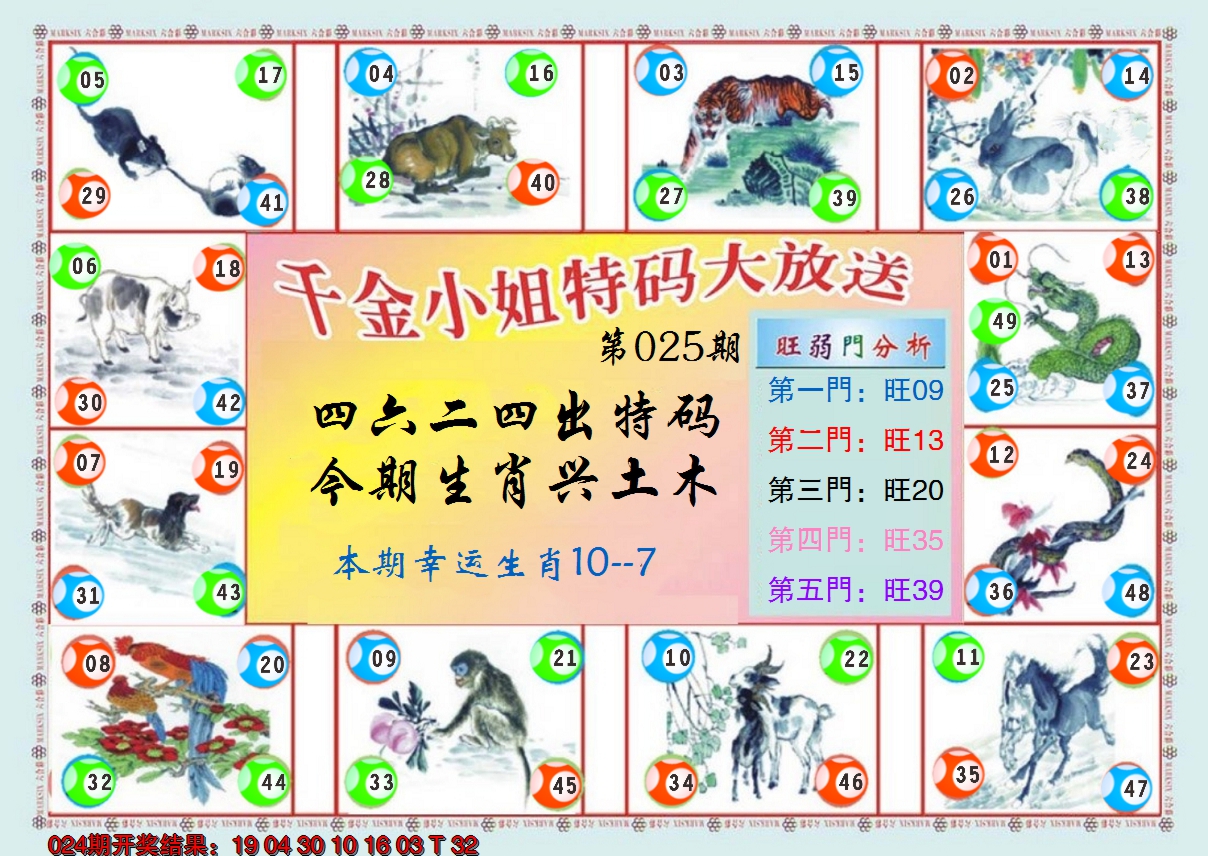 2025025期(新版)千金小姐B