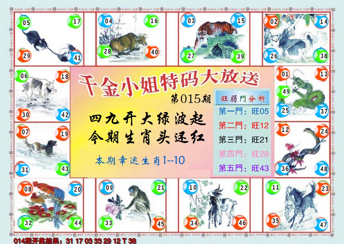 2025015期(新版)千金小姐B