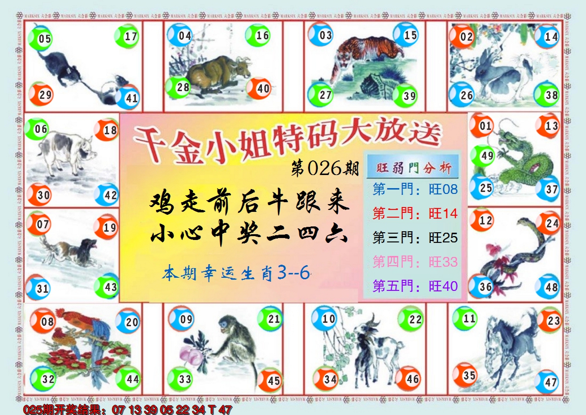 2025026期(新版)千金小姐B
