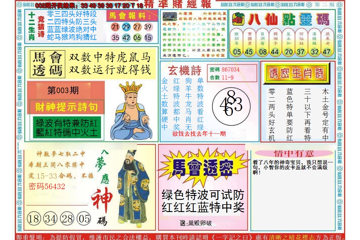 2025003期精准赌经报B