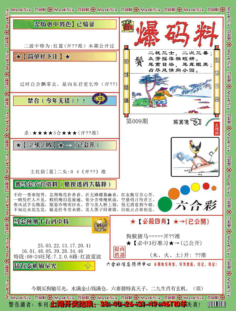 2025009期爆码料B