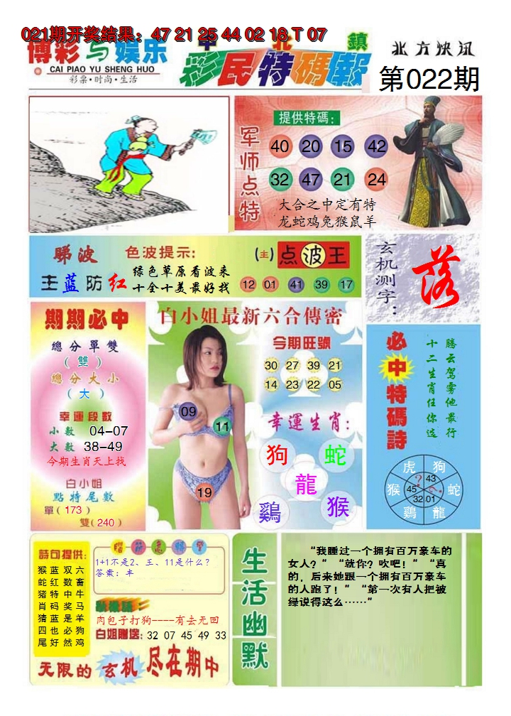 2025022期中北彩民特码报
