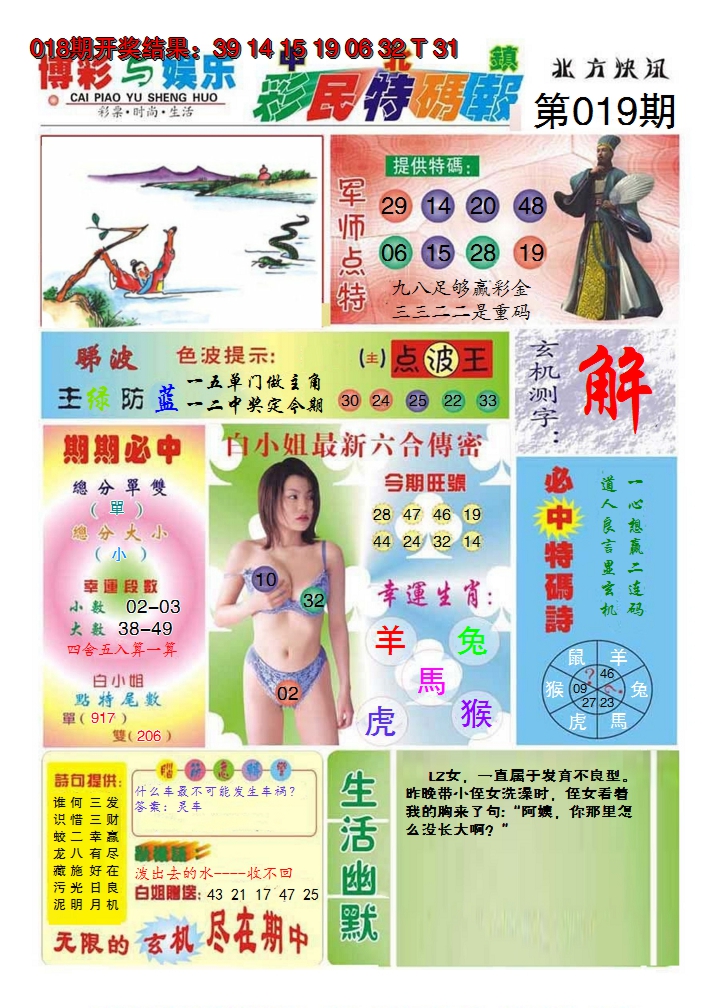 2025019期中北彩民特码报
